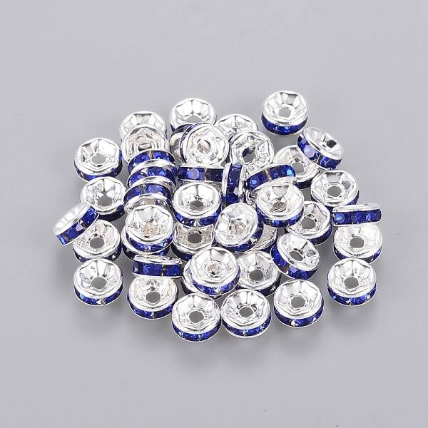 Brass Grade A Rhinestone Spacer Beads