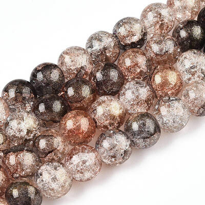 Baking Painted Crackle Glass Bead Strands