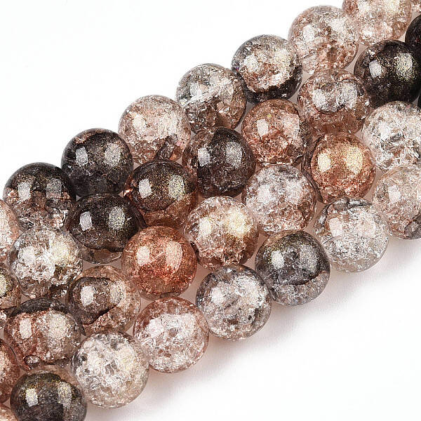 Baking Painted Crackle Glass Bead Strands
