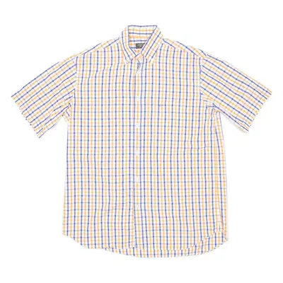 PAUL & SHARK Mens Shirt Orange Check L