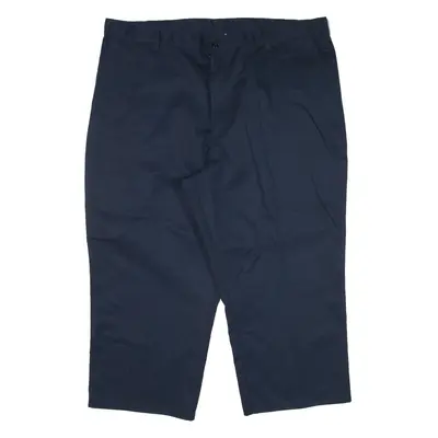 DICKIES Adjustable Waist Workwear Trousers Blue Regular Straight Mens W42 L22