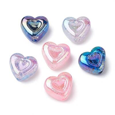 UV Plating Crack Acrylic Beads