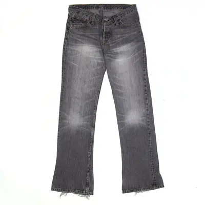 LEVI'S 518 04 Jeans Grey Denim Regular Bootcut Stone Wash Womens W32 L34