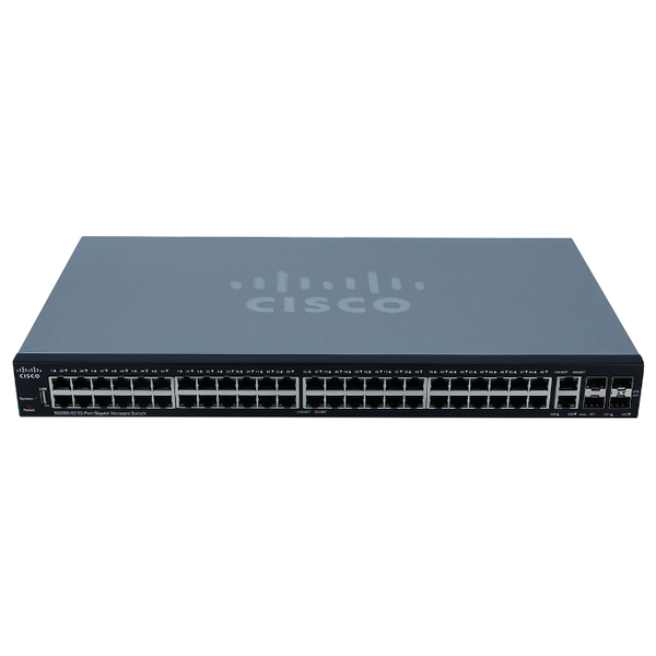SG350-52-K9-NA Cisco Series 52-Ports SFP 10/100/1000Base-T PoE+ Manageable Layer 3 Rack-mountable Gigabit Ethernet Switch
