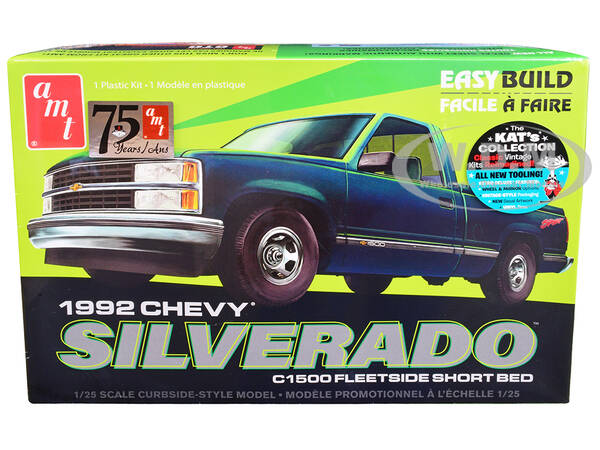 Skill 2 Model Kit 1992 Chevrolet Silverado C1500 Fleetside Short Bed Pickup Truck \
