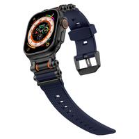 Tactical Rotating Silicon Band Compatible with Apple Watch - Durable Silicone, Stainless Steel Lugs, Pin Buckle, Fits Wrist S...