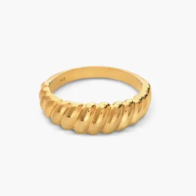 Gold Vermeil Twisted Cocktail Ring for Women