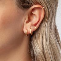 Mideeo 8 pices Huggie Hoop Earrings Small Hypoallergenic 14K Gold Plated Huggie Earrings For Women