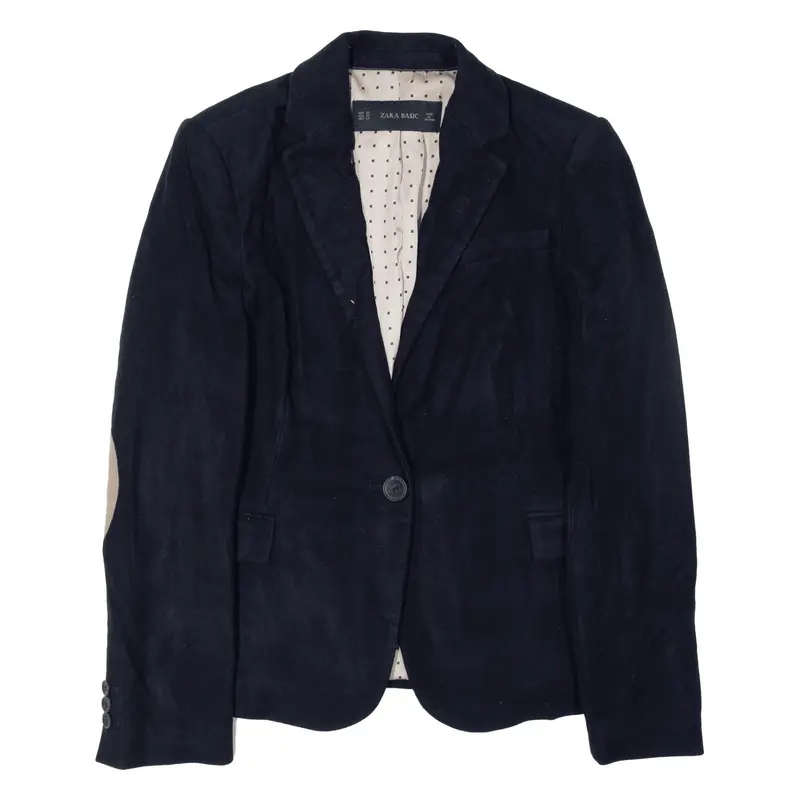 ZARA Basic Blazer Jacket Blue Womens XS