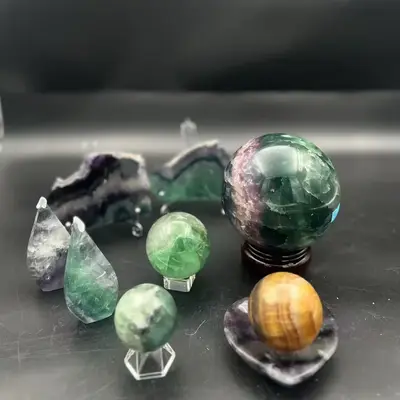 Aura Crystal US – All Fluorite  Product Check Options for Variations – Diverse Shapes & High-Quality Natural Stone Decor ...