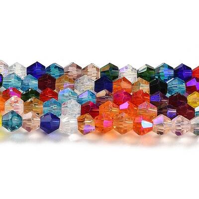 Transparent Electroplate Glass Beads Strands
