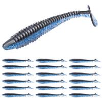 RUNCL Swimbaits Paddle Tail Lures, 10/20/30/40PCS, 5/4/3/2 Inches, Soft Plastic Bait for Trout, Crappie, Bass, Durable for Sa...