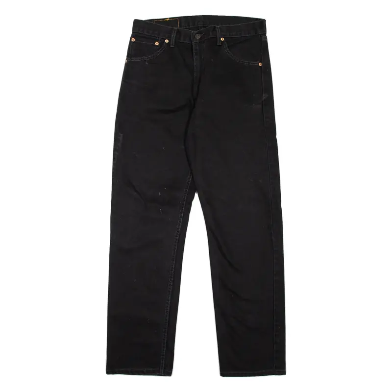 LEVI'S 521 02 Mens Jeans Black Regular Straight 90s W32 L30