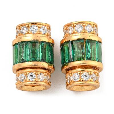 925 Sterling Silver Micro Pave Cubic Zirconia Screw Clasps