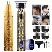 Professional Men'S Hair Clipper And Nose Hair Trimmer, Men'S Electric Shaver With LED Display, Hair Clipper, Beard Trimmer, U...