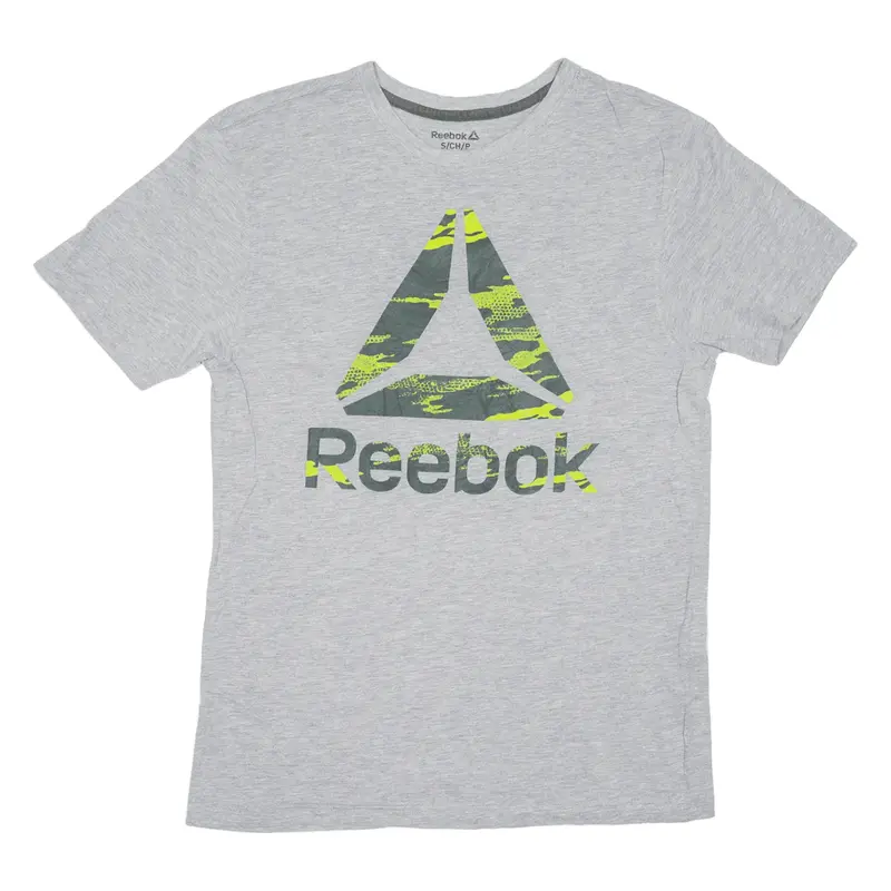 REEBOK Crossfit T-Shirt Grey Short Sleeve Mens S