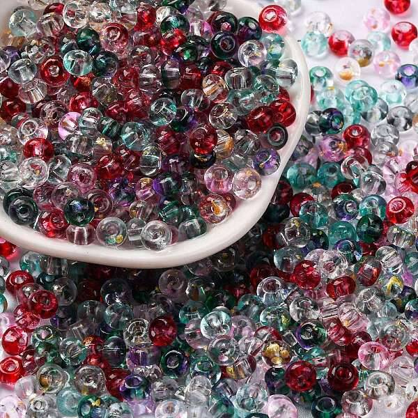 Baking Paint Transparent Colours Glass Round Beads