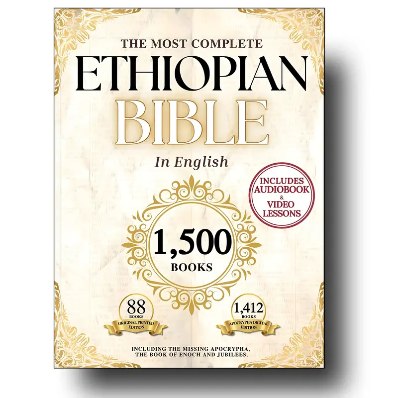 THE COMPLETE ETHIOPIAN BIBLE in English 88 Scriptures Missing Apocrypha Book of Enoch Jubilees study christian entire text ha...