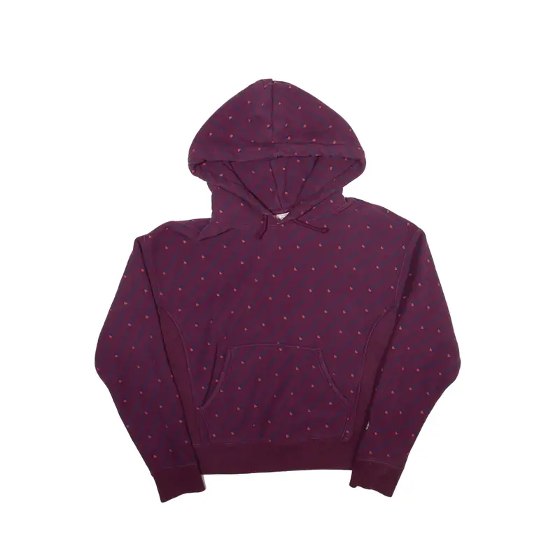 CHAMPION Reverse Weave Hoodie Maroon Pullover Womens S