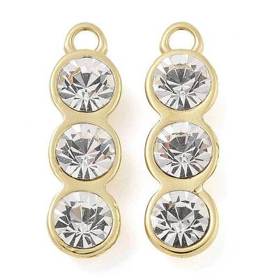 Ion Plating(IP) 304 Stainless Steel Rhinestone Pendants