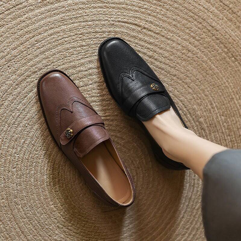 CHIKO Bern Square Toe Block Heels Loafers Shoes
