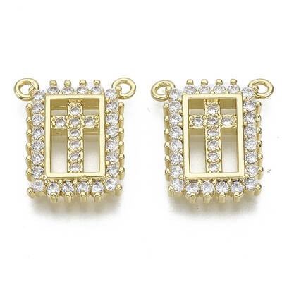 Brass Micro Pave Cubic Zirconia Pendants