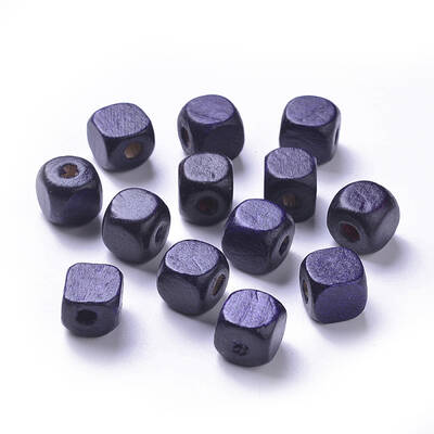 Dyed Natural Wood Beads