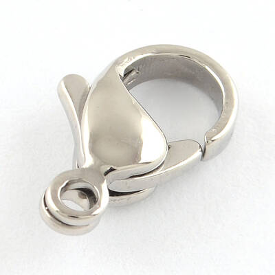 Tarnish Resistant Polished 316 Surgical Stainless Steel Lobster Claw Clasps