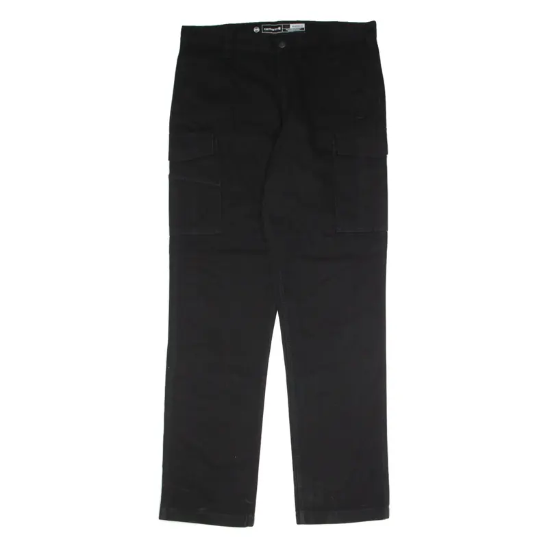 CARHARTT Cargo Workwear Mens Canvas Trousers Black Relaxed Straight W38 L36