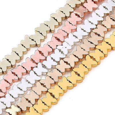 Electroplated Synthetic Non-magnetic Hematite Beads Strands