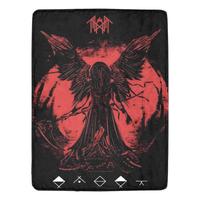 Metal Music Dark Aesthetic Pattern Flannel Blanket, Soft Warm Throw Blanket, Air-conditioned Sofa Bedroom Dorm Couch Office C...