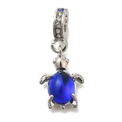 Rack Plating Alloy Rhinestone European Dangle Charms