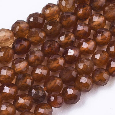 Natural Orange Garnet Beads Strands