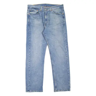 LEVI'S 505 Jeans Mens Blue Regular Straight Stone Wash W34 L30