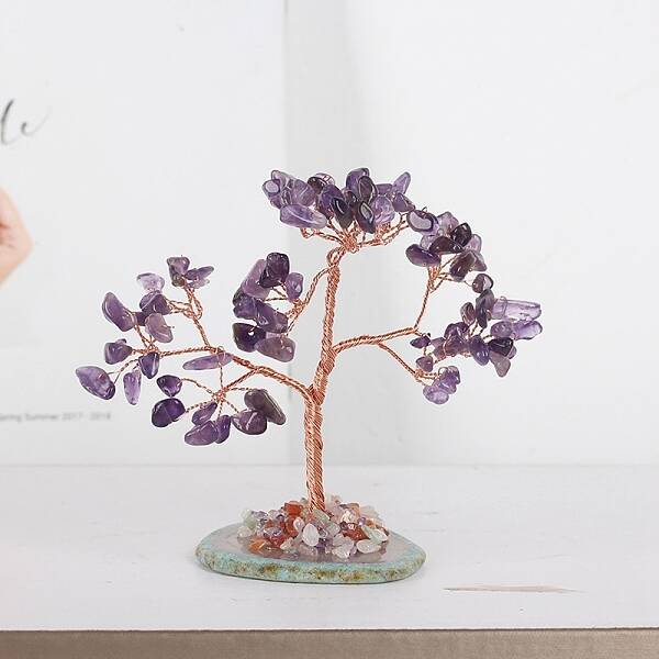 Natural Amethyst Tree of Life Feng Shui Ornaments
