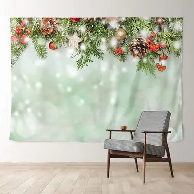 Aperturee Pinecorn Bauble White Bokeh Christmas Backdrop