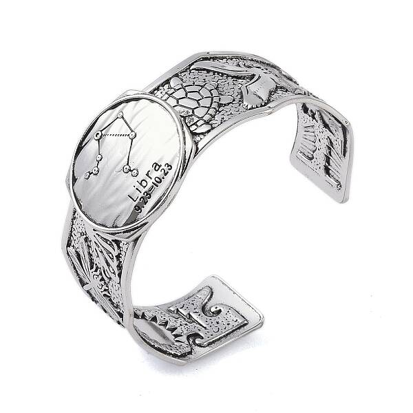 Constellation Alloy Open Cuff Bangles for Women Men