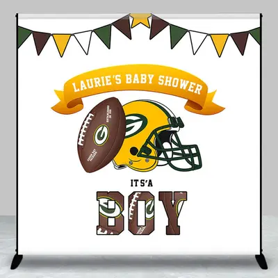Custom Baseball Baby Shower Theme Backdrop for Boy - Aperturee