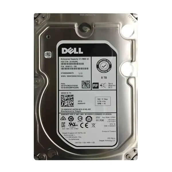 GKWHP Dell 8TB 12Gb/s SAS 7200 3.5-Inch Hard Drive