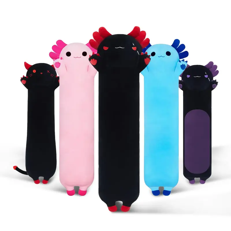 SNOWOLF 19.7“ 27.5” 35.4“ 43.3”Long Axolotl Stuffed Animals Soft Long Axolotl Plush Pillow Cute Axolotl Plush Body Pi...