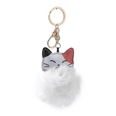 Cute Cat Keychain Plush Pendant for Bags and Wallets