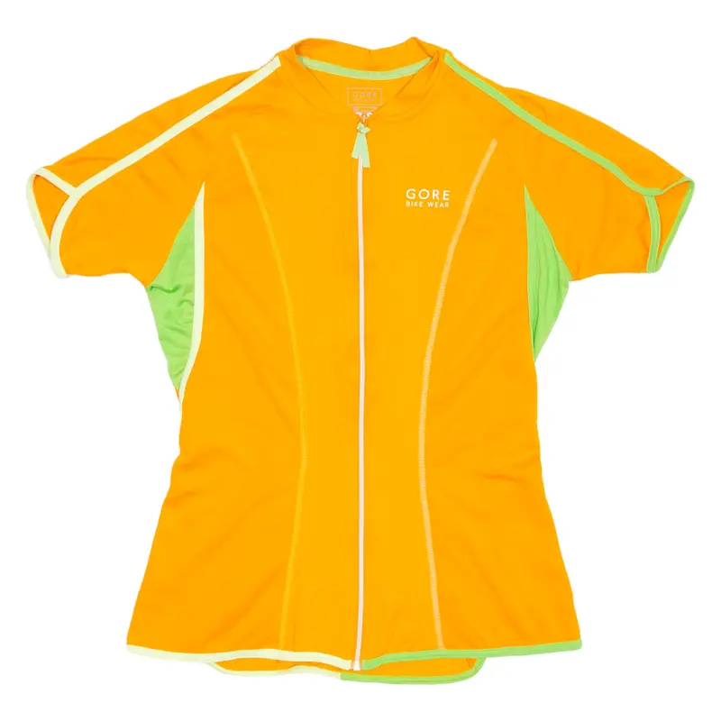 Cycling Mens Jersey Orange Full Zip S