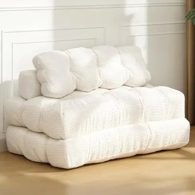Garvee Folding Sofa Bed, 3-in-1 Convertible Sleeper Chair with Pillow, Double Futon Couch Bed with Back Support, Double-Size ...
