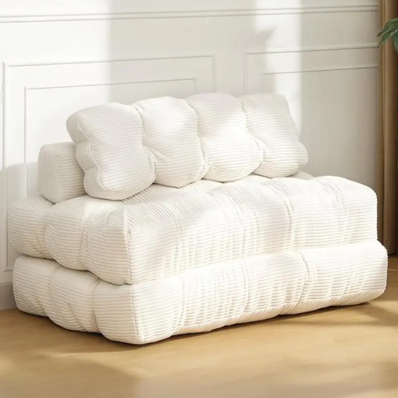 Garvee Folding Sofa Bed, 3-in-1 Convertible Sleeper Chair with Pillow, Double Futon Couch Bed with Back Support, Double-Size ...
