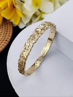 Hollow Out Flower Textured Bangle Bracelet, Fashionable Jewelry for Women & Girls, Trendy All-match & Exquisite Jewelry for ...