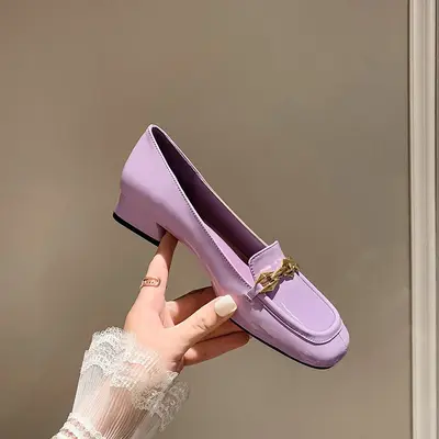 CHIKO Selah Square Toe Block Heels Loafers Shoes