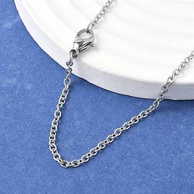 Tarnish Resistant 304 Stainless Steel Cable Chain Necklaces