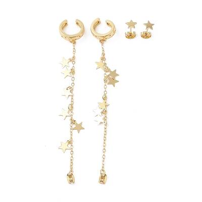 Rack Plating Brass Cuff Earrings for Women