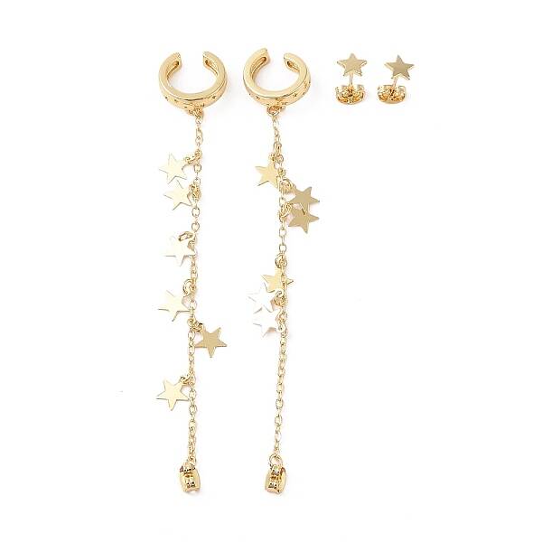 Rack Plating Brass Cuff Earrings for Women