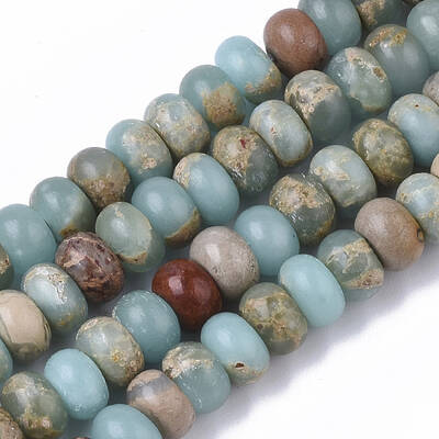 Natural Aqua Terra Jasper Beads Strands